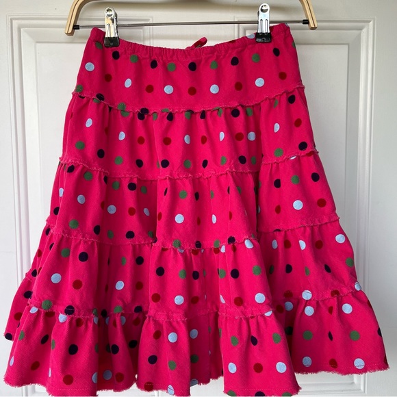 •Mini Boden• Tiered Corduroy Dotted Skirt - Size 9-10 - Picture 5 of 8
